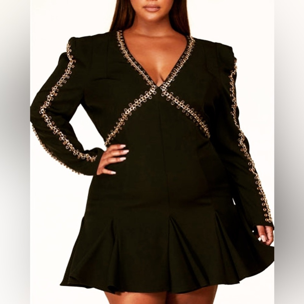 Embellished Skater Mini Dress